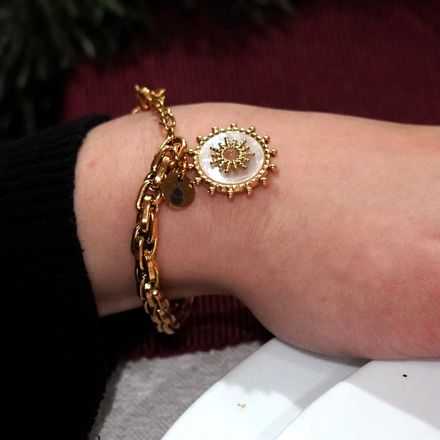 Flower star compas bracelet